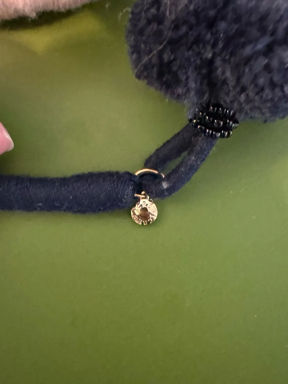 J. Crew Navy and Cream Pom-Pom Wrapped Belt man Pair - Picture 2 of 2